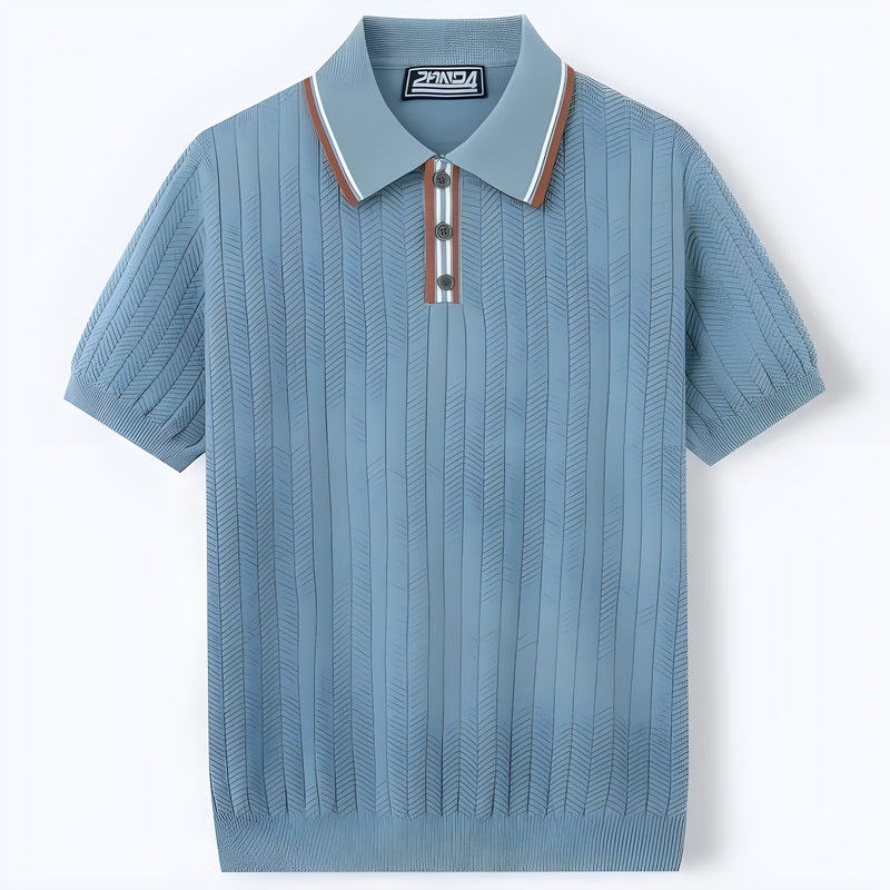 Polo con colletto decorato