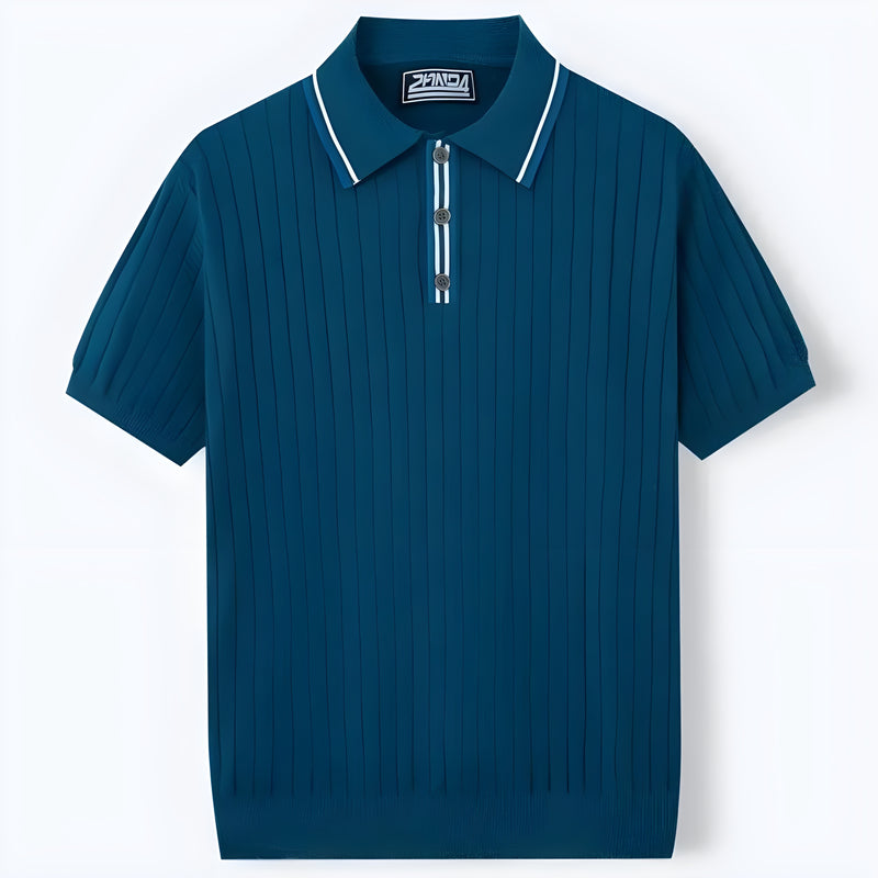 Polo con colletto decorato