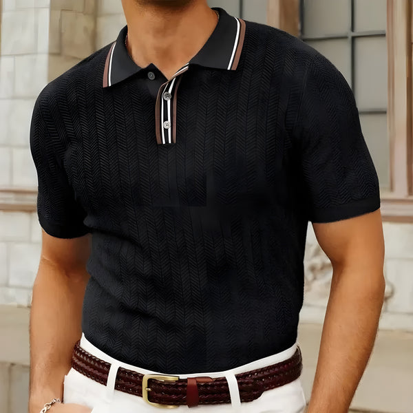 Polo con colletto decorato