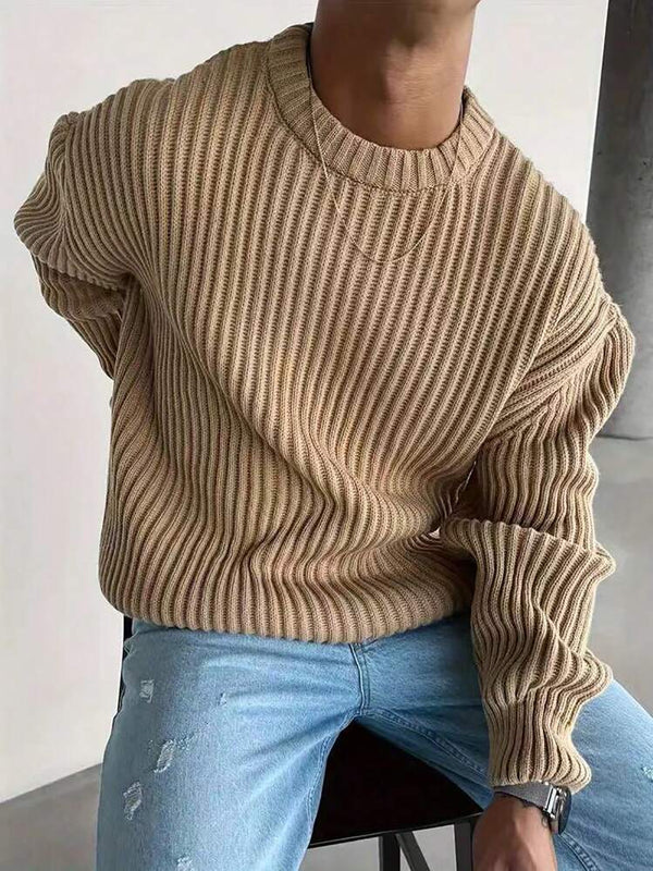 Maglione girocollo a coste