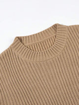 Maglione girocollo a coste
